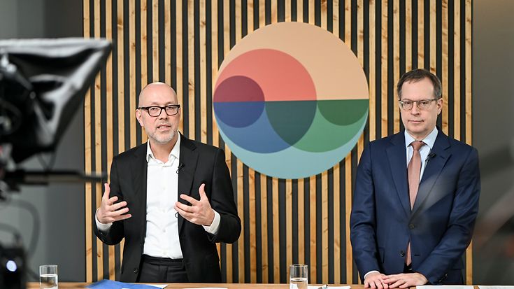 GDV-Präsident Dr. Norbert Rollinger (rechts) und GDV-Hauptgeschäftsführer Jörg Asmussen (© Christian Kruppa)