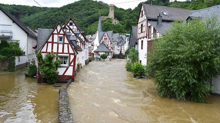 Der Hochwasser-Check vom GDV lässt sich jetzt kostenlos und schnell in Websites einbinden (© Markus Volk / Gettyimages)