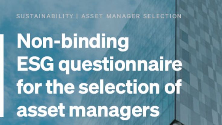 Non-binding ESG questionnaire for the selection of asset managers (© Unsplash)