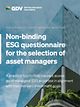 Non-binding ESG questionnaire for the selection of asset managers (© Unsplash)