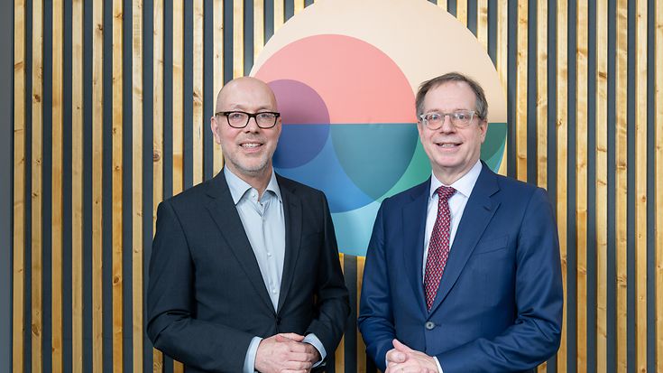 GDV-Präsident Dr. Norbert Rollinger (rechts) und GDV-Hauptgeschäftsführer Jörg Asmussen (© Christian Kruppa)
