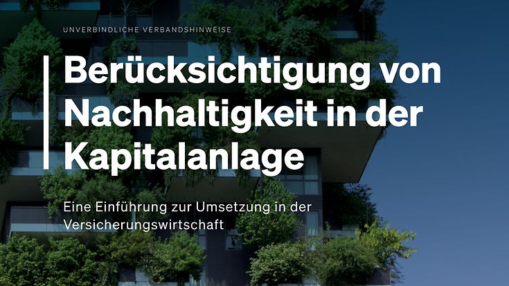 Publikation - Berücksichtigung von Nachhaltigkeit in der Kapitalanlage (© unsplash)